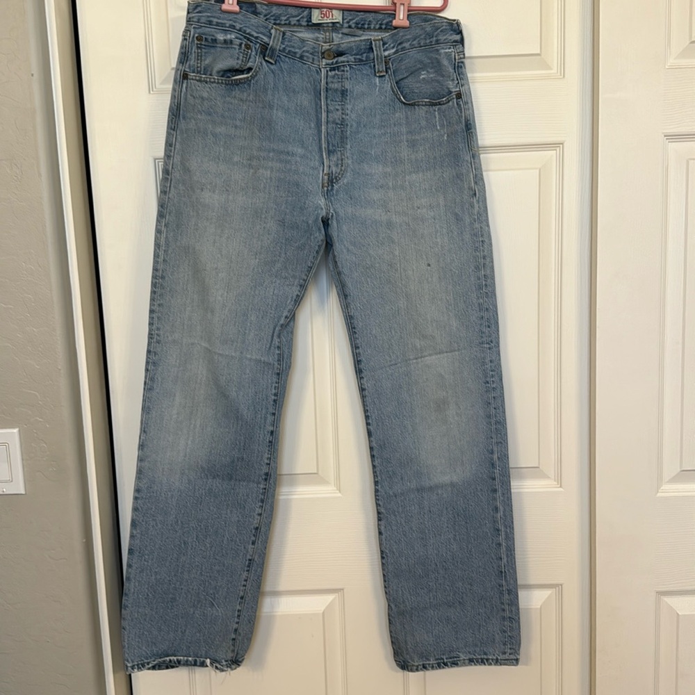 Levi’s 501 button fly mens jeans 36 x34 y2k faded relaxed fit